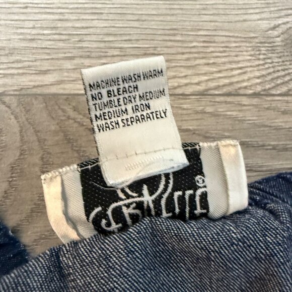 Cervelle Denim Maxi Dress 2 Piece Set Sz L Blue Jean VTG Embroidered Lagenlook - Picture 13 of 16